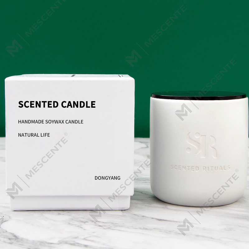 M&S odorem Custom Logo Cheap Ceramic Jars with ligneum Lids Candle, Cocoes Cera Luxuria Candles