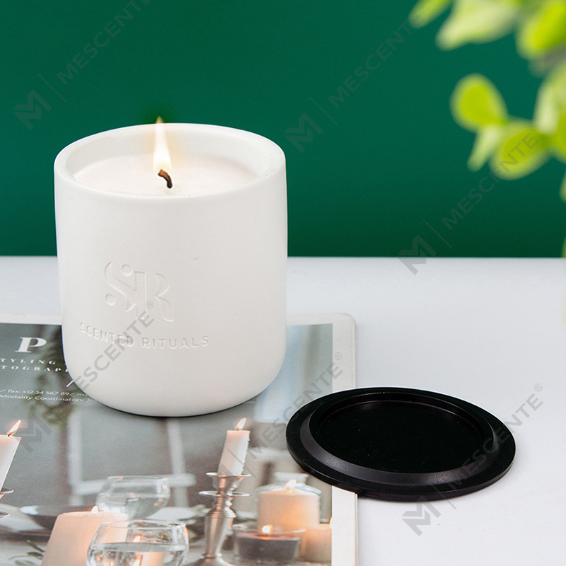 M&S odorem Custom Logo Cheap Ceramic Jars with ligneum Lids Candle, Cocoes Cera Luxuria Candles