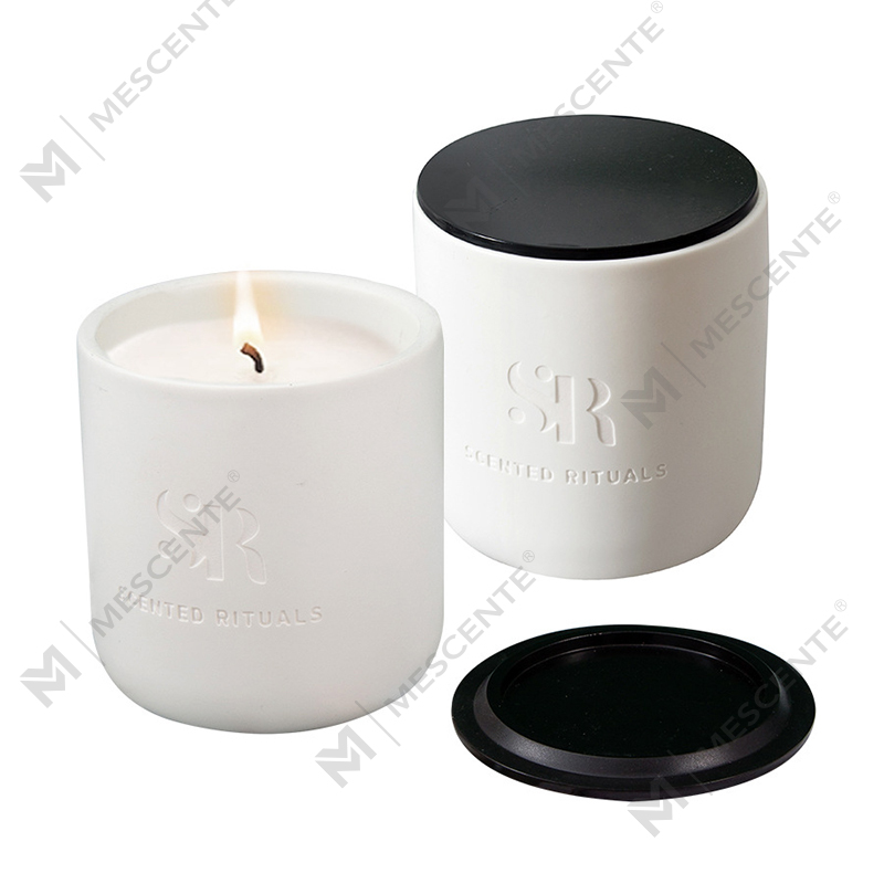 M&S odorem Custom Logo Cheap Ceramic Jars with ligneum Lids Candle, Cocoes Cera Luxuria Candles