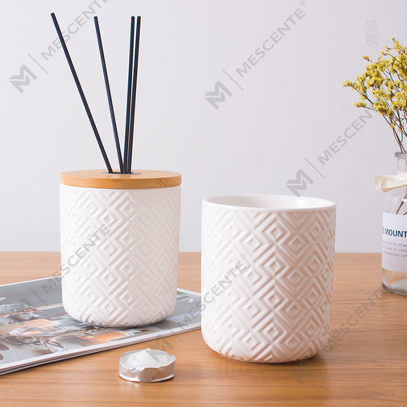 M&Solent 100ml 200 ml Round Ceramic Aroma Decorative Vitri Bottle Reed Difusores