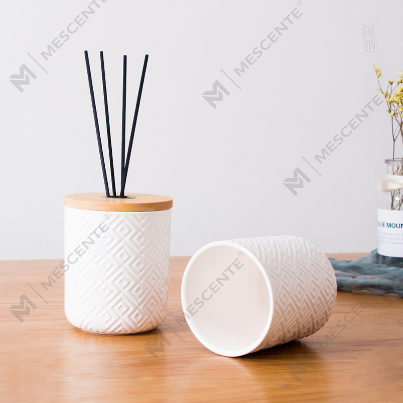 M&Solent 100ml 200 ml Round Ceramic Aroma Decorative Vitri Bottle Reed Difusores