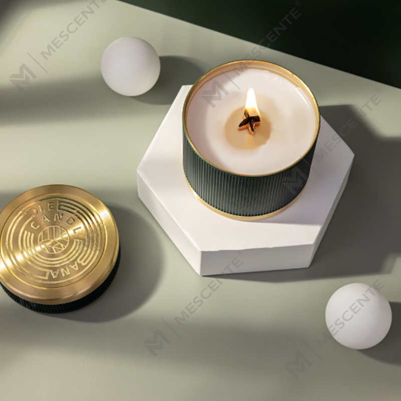 Luxuria customized Secretum Label Citta Labeled Wick Wooden Wick odorata SOY cerae candelis arefactis floribus