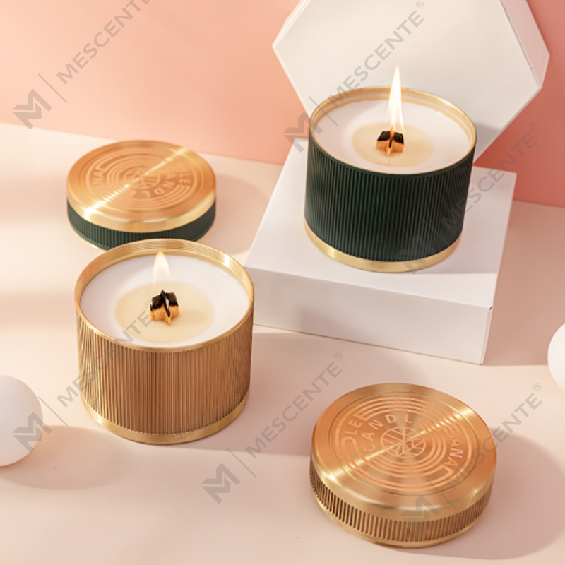 Luxuria customized Secretum Label Citta Labeled Wick Wooden Wick odorata SOY cerae candelis arefactis floribus
