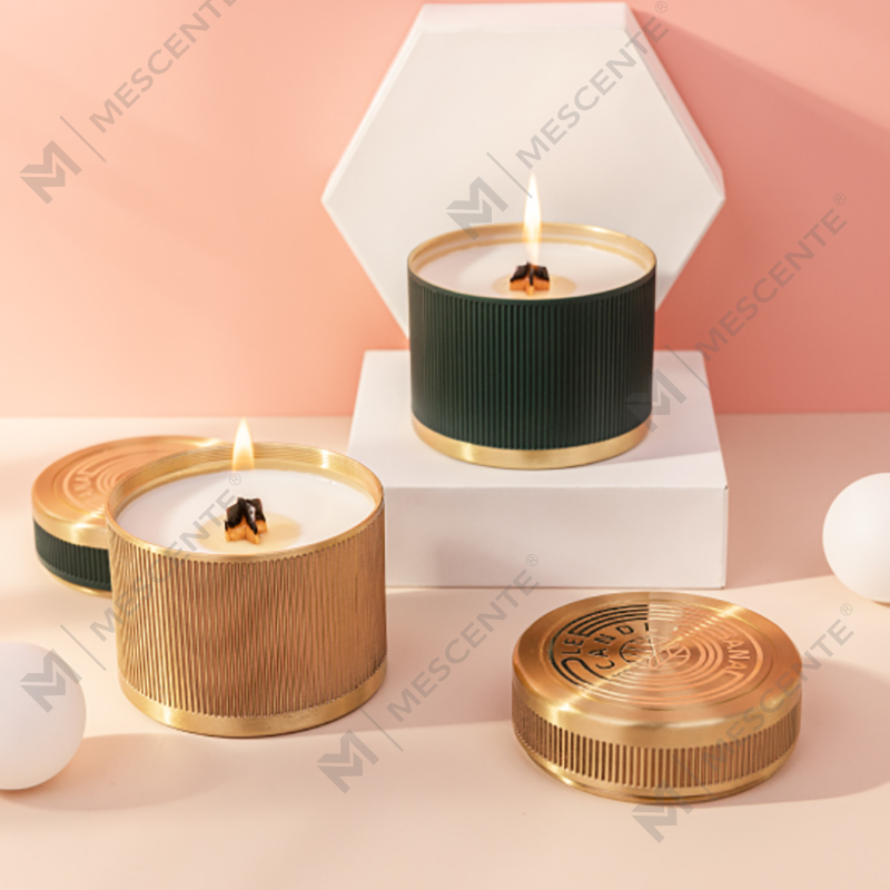 Luxuria customized Secretum Label Citta Labeled Wick Wooden Wick odorata SOY cerae candelis arefactis floribus