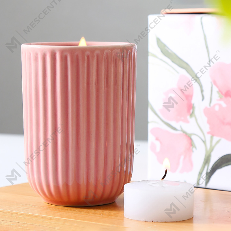Lupum Luxuria Lorem Secretum Label Orbis Ceramic SOY Cera Woodwick Candelae odoratae in mole