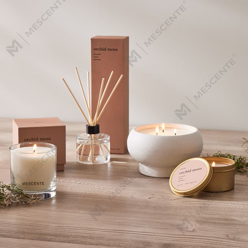 Customize Christmas White Barn dry Flower Cake Candle Set With Lid