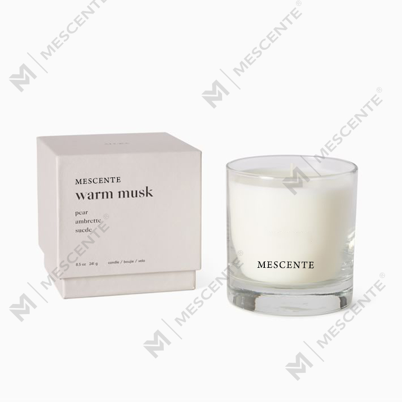 Customize Christmas White Barn dry Flower Cake Candle Set With Lid