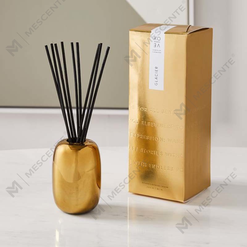 Luxuria Custom Aurum Print Logo Black Glass Jar Scented Soy Wax Candle Decoration Gift Set