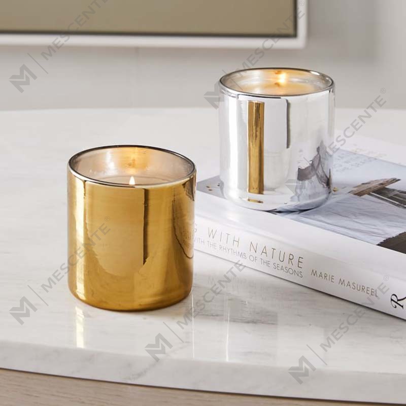 Luxuria Custom Aurum Print Logo Black Glass Jar Scented Soy Wax Candle Decoration Gift Set