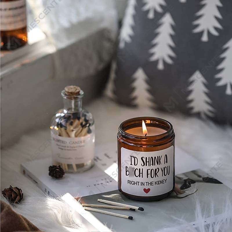 M&Scent 100% Natural Wax Christmas Candle for Home Gift Set, Candle odorated In Glass Jar With Metal Lid