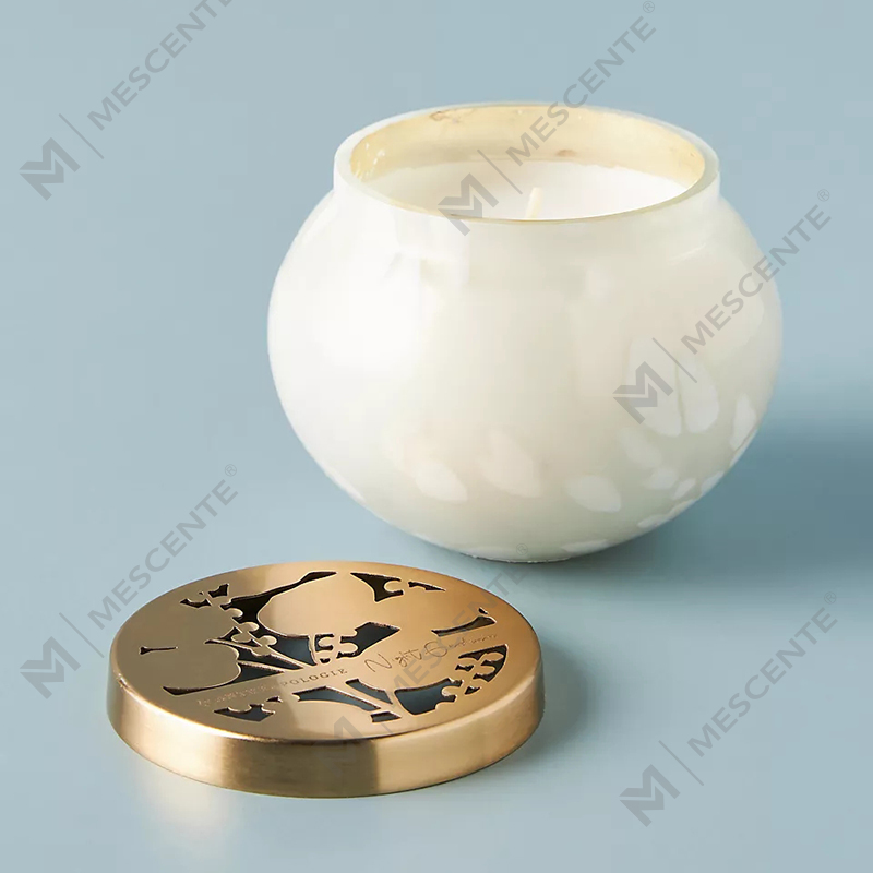M&odor Private Label Custom Home Decoration Luxuria Glass Candle Jars Soy Cera odorata Candles Cum Lid