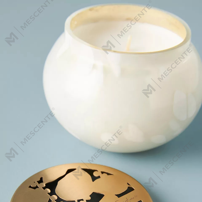 M&odor Private Label Custom Home Decoration Luxuria Glass Candle Jars Soy Cera odorata Candles Cum Lid