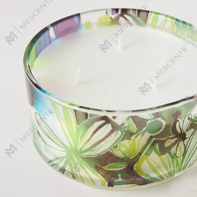 M&odore Luxuria Custom Decoration Private Label 3 Wick A Sunday Painter Glass Crystal Solented Soy Cera Candles