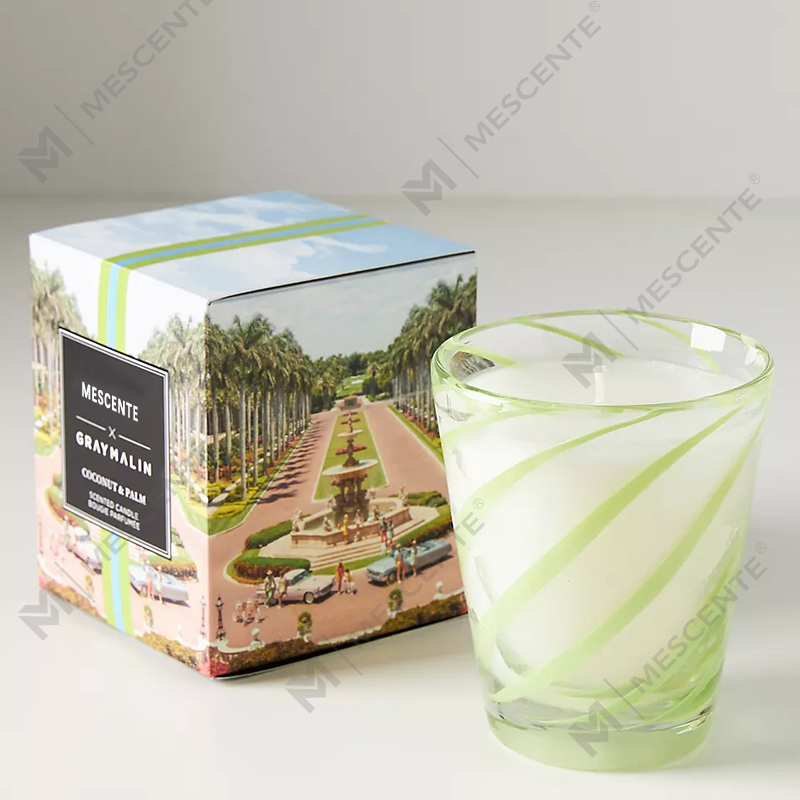 M&Solent Luxuria Alba Soy Cera Privatum Logo Nuptialis Candelae odoratae