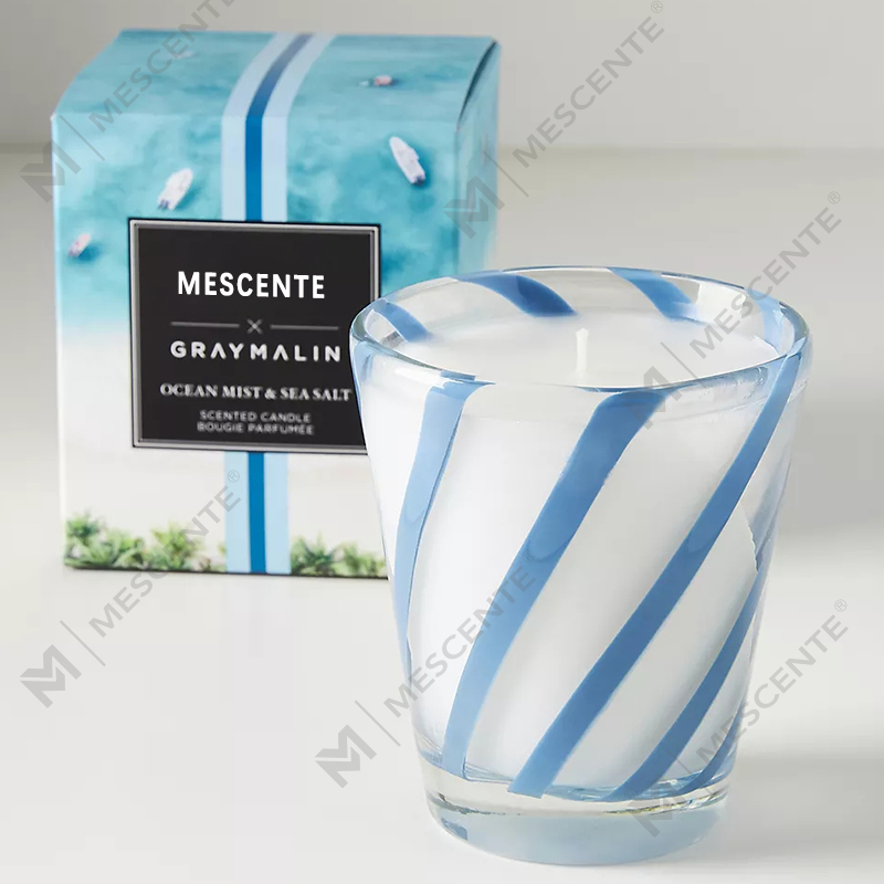 M&Solent Luxuria Alba Soy Cera Privatum Logo Nuptialis Candelae odoratae