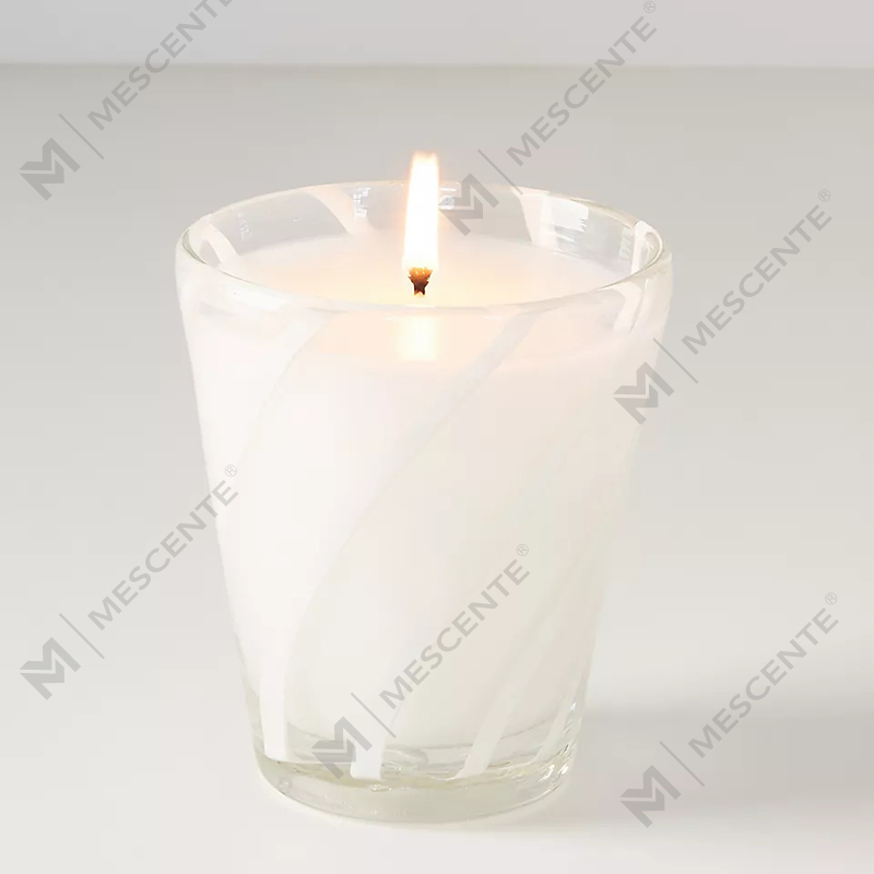 M&Solent Luxuria Alba Soy Cera Privatum Logo Nuptialis Candelae odoratae