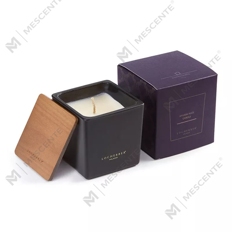 M&odor 2025 Large Eco Friendly Glass odorated Candle with Briccole Wood Lid