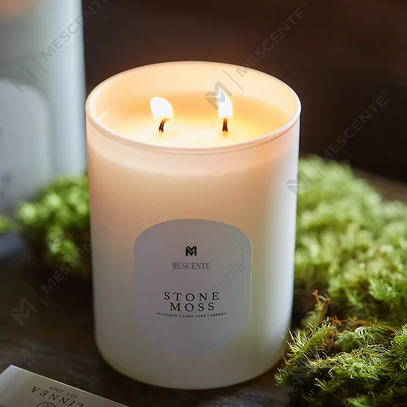M& Scent Custom Logo Meditation Non-Toxicus Lapides Herbae Manus Fundi Naturalis Solent Soy Cerae Crystal Candles