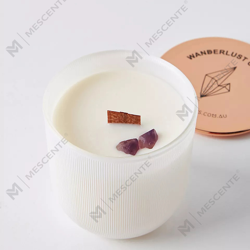 Lupum Luxuria Marmor Crus Logo Crystal Infusa Gemma Chakra Aromatherapy Solent SOY Cera Candles