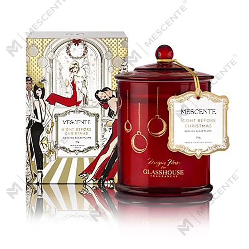 M&Solent Wholesale Luxuria Custom Private Label Christmas Domed Jar odorated Soy Candles With Lid